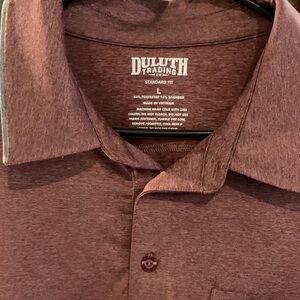 Duluth Trading Co Men's Burgundy Polo Style Shirt Sz Lg
